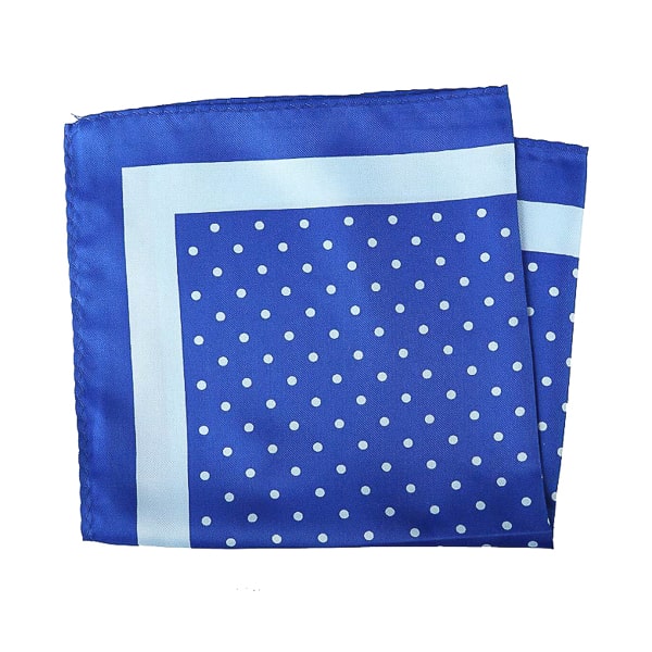 Saidra Blue Dotted Pocket Square for Men – Classic & Stylish