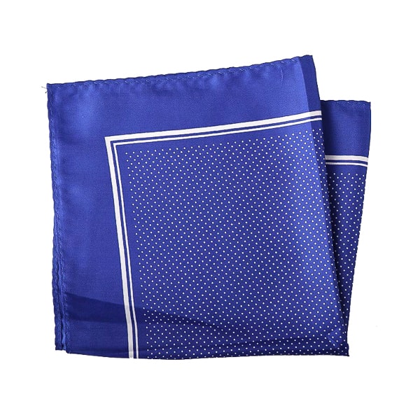 Saidra Blue Micro Dot Pocket Square for Men – Sophisticated & Stylish