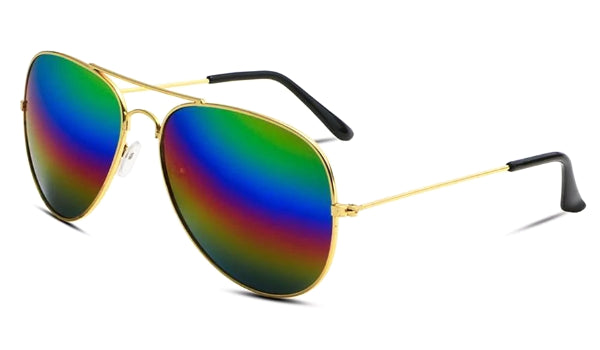 Saidra Rainbow Aviator Sunglasses for Men – Bold & Trendy
